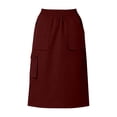 thumbnail image 2 of AUNVITO Women's Utility Midi Skirt with Elastic Waistband and Multiple Pockets Casual Comfort Loose Fit, 2 of 6