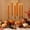 Bright Orange, variant on 6 Pcs Wax Flameless Taper Candles with Remote Timer and Dimmer, White Candle Sticks Battery Operated, LED Window Candles with Flickering Light, 9.6 Inches for Wedding Home Indoor Decoration