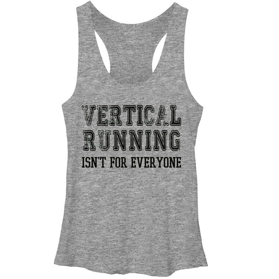 Women's Lost Gods Vertical Running Racerback Tank Top Gray Heather X Large