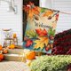 thumbnail image 5 of Bandera de jardín de otoño de 30 x 45 cm con diseño de calabaza, hoja de arce y anciano. Decoración de Acción de Gracias. Bandera pequeña para patio. Banderas de lino., 5 of 7