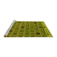 thumbnail image 2 of Ahgly Company Machine Washable Indoor Round Abstract Yellow Modern Area Rugs, 5' Round, 2 of 4