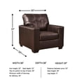 thumbnail image 5 of Signature Design by Ashley Furniture Santorine Dark Brown Chair, 5 of 18
