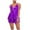 Purple-04, variant on REALiKUN Women Sexy Sequin Romper Dress Sparkly Glitter Spaghetti Strap Layered Ruffle Short Jumpsuits for Club Party