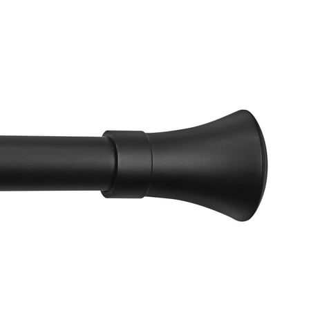 - Chicology Curtain Rod 24 to 48 inches, Hollywood Regency Round Knob Finial, Matte Black - Aaron