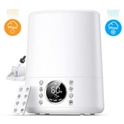 Maxfavor Humidifiers for Room Warm and Cool Mist with Customized Humidity 861 sq ft. 6L Vaporizer and Humidifiers for Bedroom Remote