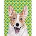 thumbnail image 1 of Cardigan Corgi Trèfle Porte-Bonheur Drapeau de la Saint-Patrick Taille Jardin, 1 of 1
