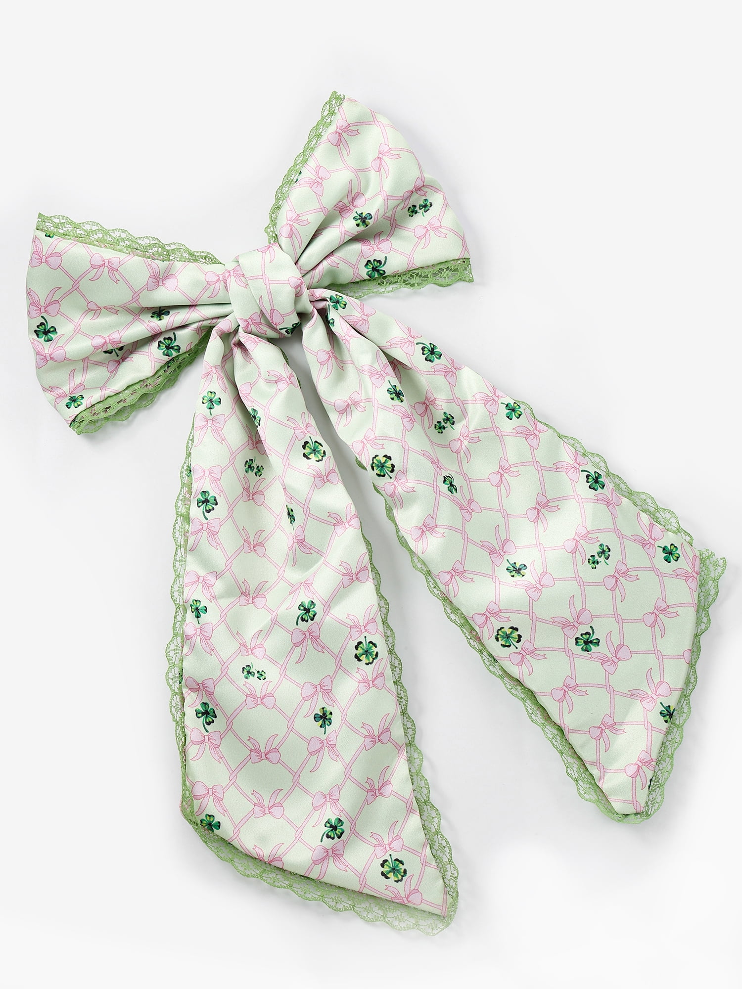 Way to Celebrate St. Patrick's Day Green and Pink Hairbow, 1 Piece