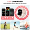thumbnail image 3 of Mingdaln 2025 New 1.85-inch Men Women's Smartwatch with Answer/Make Calls/120+ Sport Modes/Message Reminder, IP68 Waterproof,Fitness Tracker fits for Android iPhone Devices（Pink）, 3 of 6