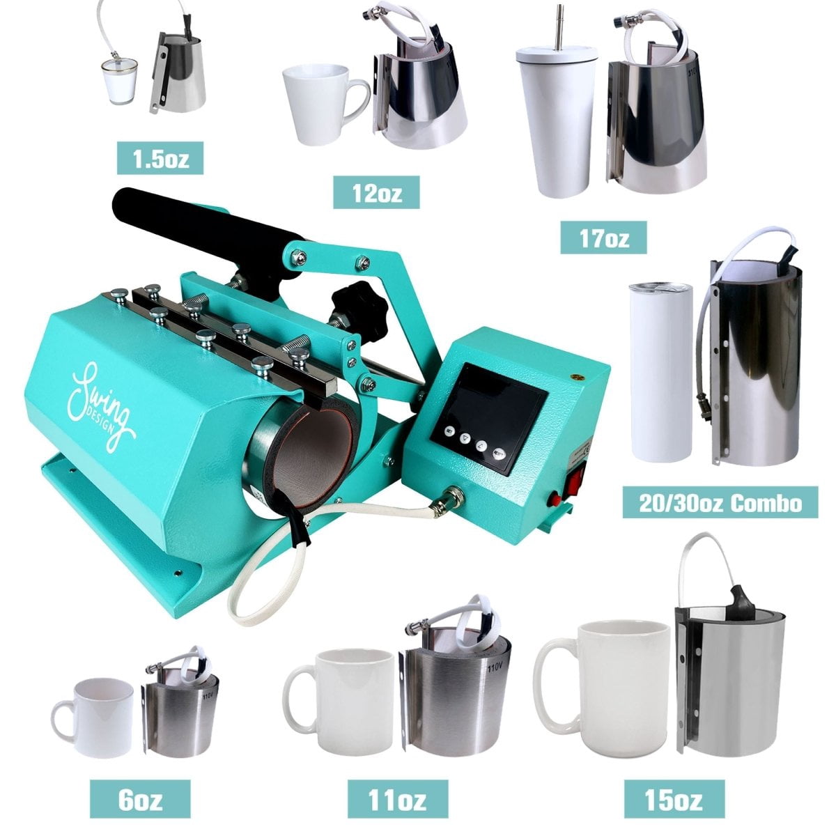 Brother SP-1 Sublimation Printer with 7-in-1 Tumbler Heat Press Bundle