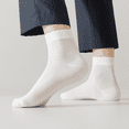 thumbnail image 2 of Sookeceks 6 Pairs Thin Mulberry Silk Crew Socks for Men, Mesh Breathable Socks Above Ankle Socks for Casual Dress Size 7-11, 2 of 8
