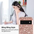 thumbnail image 2 of Compatible with Google Pixel 6 Pro Case Glitter Shockproof, Google Pixel 6 Pro Phone Case Bling Sparkly TPU and PC Silicone Shiny Girl Women Thin Protective Cover (Rose Gold), 2 of 14