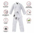 thumbnail image 3 of Prime Sports Midweight Karate Uniform for Kids & Adults, 8oz Karate Gi, Martial Arts Student Uniform with Free White Belt, 3 of 5