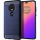 thumbnail image 1 of wonima11 Case for Motorola Moto G7 / G7 Plus, Carbon Fiber TPU Case, Slim Fit, Shock-Absorbent, Navy Blue, 1 of 1
