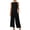 Black plus size two piece outfits a1, variant on Cagogo Women Plus Size 2 Piece Outfits Sleeveless Crop Top Wide Leg Pants Set Casual Boho Vacation Loose Two Piece Tracksuit Summer Cruise Travel Clothes, Navy M