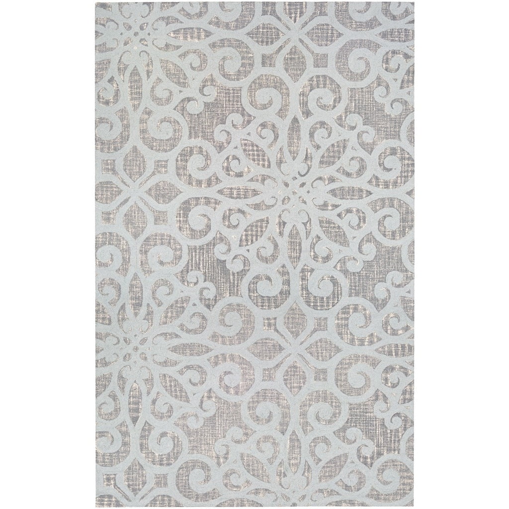 Couristan Inc Bowery Livonia Sky Blue Ivory Wool