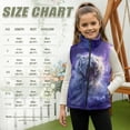 thumbnail image 3 of Xoenoiee Galaxy Tiger Print Boys Polar Fleece Zipper Vest Kids Sleeveless Stand Collar Jacket Outerwear with Pockets for Travel Sports Running, Size 2T, 3 of 7
