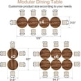 thumbnail image 2 of Tribesigns Round Dining Table Set of 2, 31.5" Industrial Dinner Table with Metal Base, 2 of 6