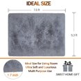 thumbnail image 2 of S-morebuy 5.3 x 7.5 Area Rug, Large Soft Faux Silky Smooth Sheepskin Carpet Fluffy Area Rug for Home Kids Bedroom Dormitory Decor Chair Cover Seat Pad Sofa Bedside Anti-Slip Shaggy Throw Rug, 2 of 5