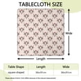 thumbnail image 2 of Beige Buffalo Skull Pattern Square Fitted Tablecloth with Elastic Edge,Square Table Cover,Washable Elastic Table Cover for Home Kitchen Party Decor 36"x36", 2 of 6