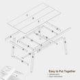 thumbnail image 7 of 70.87" Industrial Style Dining Table for 6-8 with Sturdy Metal Frame and Wooden Top – Large Kitchen and Dining Room Table, 7 of 7