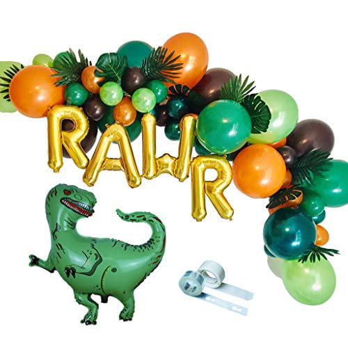 Large Dinosaur Foil Confetti Balloons Jungle Theme Party Birthday Decorations 