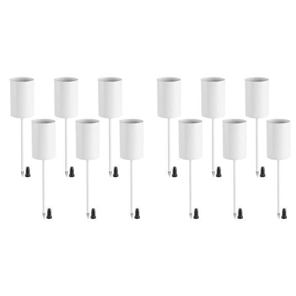 Candle Holders, Wreath, Candle Sticks, Wreath, Candle Holder, Taper Candles with Skewer, 12Pcs White