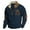 B-Navy999, variant on XIAOCHA Men Sweatshirts Vintage Relaxed Fit Deer Printed Long Sleeve Sweatshirt Half Zipper Stand Collor Sports Pullover Top Daily Wear L