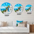 thumbnail image 4 of Designart 1 in Coastal Wall Clock, 4 of 5
