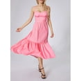 thumbnail image 3 of ZAXARRA Robe Midi d'Été pour Femmes, Décontractée Sans Manches à Imprimé Floral Fluide, 3 of 6