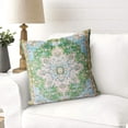 thumbnail image 6 of Boho Throw Pillow Covers 18x18 inch Set of 2 Monaco Rug Persian Carpet Double Sided Pattern Short Plush Cotton Soft Pillow Case Cushion Cover Pillowcase for Couch Sofa Bed Decorative (Green), 6 of 6