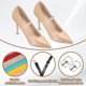 thumbnail image 3 of Uxcell 4 pares de correas para zapatos de tacón alto, correas de tobillo desmontables, accesorios para zapatos para mujeres, negro mate, 3 of 6