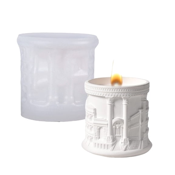 WINDLAND Multipurpose Roman Street Shaped Silicone Mould for Resin Art Candle Containers Craft Projects Easy Release Designs
