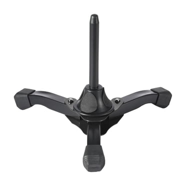 Bunblic Clarinet Stand Holder Wind Instrument Stand, Musical Instrument Placement Rack 3 Legs Metal Support Foldable for Stage Outdoor black