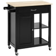thumbnail image 1 of HOMCOM Rolling Kitchen Cart with Wood Top, Kitchen Island on Wheels, 1 of 10
