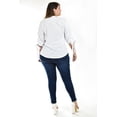 thumbnail image 3 of Blusa con Detalle de Perlas Roman Fashion Blanco Talla Extra 38, 3 of 7