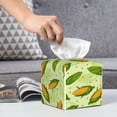 thumbnail image 6 of Fuzoiu Fresh Corn Print Tissue Box Cover Holder, Square Leather Tissue Box,PU Leather Decorative Organizer for Tabletop, Bathroom, Car, Office, 6 of 7
