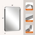 thumbnail image 5 of POSHIONS Bathroom Mirror Metal Framed Mirror Rectangle Wall Mounted Vanity Mirror,26"x 34" Sliver, 5 of 5