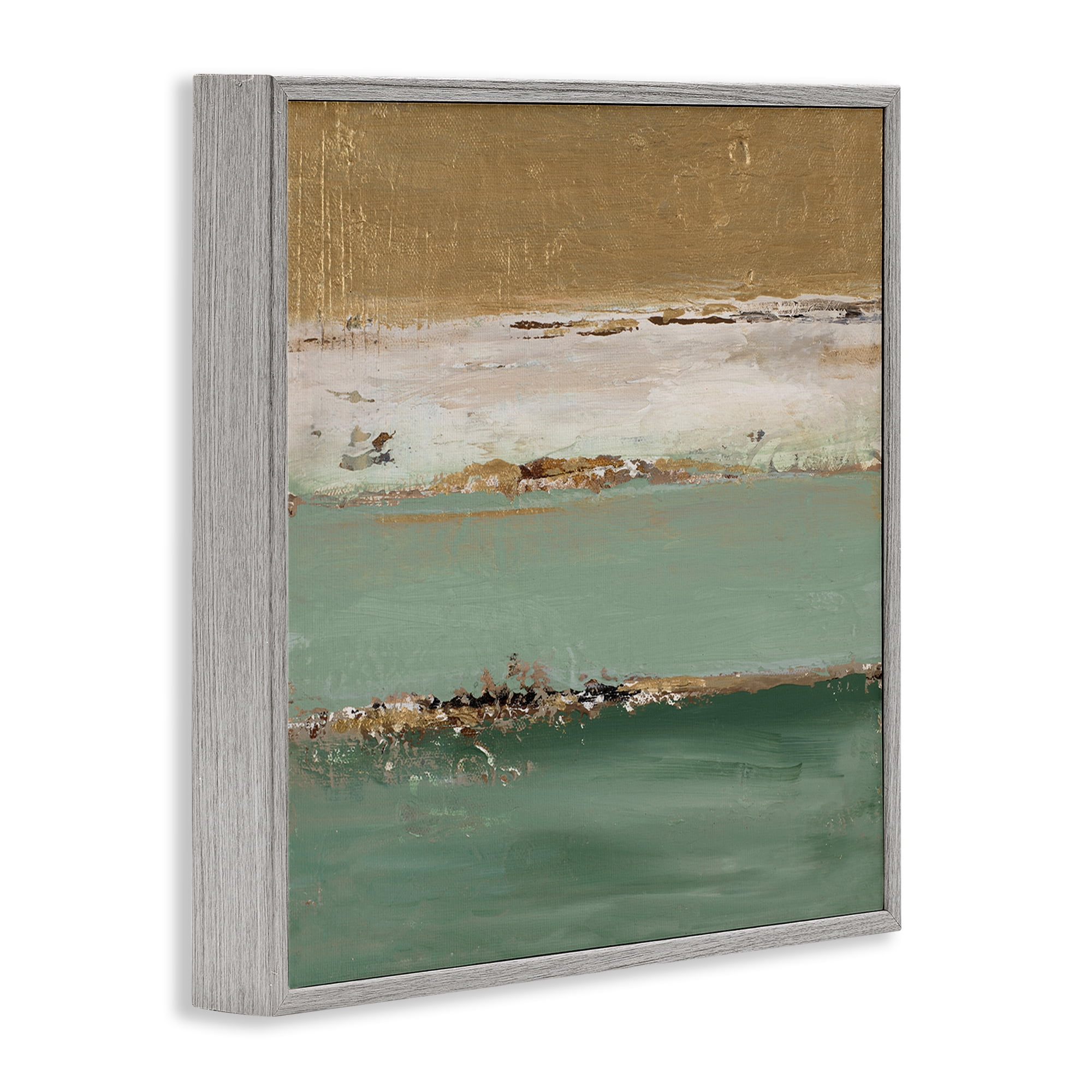 Stupell Industries Glam Streaked Gradient Abstract Painting Gray Framed Art Print Wall Art, 12 x 12
