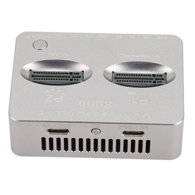 Estación de acoplamiento SATA M.2 NVMe USB 3.2 TIPO C Gen2 X Estación de acoplamiento clonada sin conexión de doble bahía de 20 Gbps