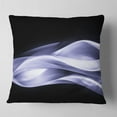 thumbnail image 2 of Designart Fractal Lines Purple in Black - Abstract Throw Pillow - 18x18, 2 of 5