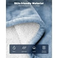 thumbnail image 4 of Ocuuziisu Electric Heated Blanket Throw Blanket 50" x 60" Flannel and Sherpa Electric Blanket with Buttons, 9 Heating Levels, Auto-off, Machine Washable, Blue, 4 of 7