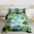 thumbnail image 2 of Manfei Botanical Plants 3 Pieces Queen Comforter Set for Children Kids Teens,Watercolor Trees Ultra Soft Bedding Sets,Jungle Woodland Bedding Comforter Set,Lightweight Room Decor,Reversible, 2 of 8