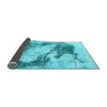 thumbnail image 2 of Ahgly Company Indoor Round Abstract Light Blue Modern Area Rugs, 7' Round, 2 of 4