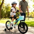 thumbnail image 2 of Costway Vélo pour Enfants de 18 Pouces. Draisienne pour Tout-Petits avec Roues Stabilisatrices, Frein à Main, Frein à Rétropédalage, Vert, 2 of 9