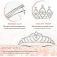 thumbnail image 6 of 6 Pack Silver Dazzling Rhinestone Crown Headbands for Kids Girls Teens Women Brides, Wedding Birthday Party Prom Princess Crystal Tiaras, 6 of 8