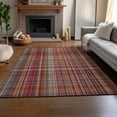 thumbnail image 6 of Addison Rugs Mayfield Washable Transitional Plaid Red Rectangle Rug, 3' x 5', 6 of 6
