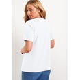 thumbnail image 3 of June & Vie Women's Plus Size Short-Sleeve Crewneck One + Only Tee, 3 of 5
