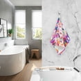 thumbnail image 2 of Yayeee 2 Pack Hand Towels for Bathroom 100% Cotton 16" x 28" Soft Absorbent Kitchen Towel, Purple Colorful Circles, 2 of 7