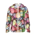thumbnail image 2 of Uemuo Easter Eggs Pattern Women's Full Zip UPF 50+ Sun Protection Hoodie Jacket Long Sleeve Sun Shirt Hiking Outdoor Performance with Pockets-, 2 of 9