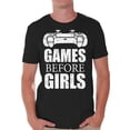 thumbnail image 1 of Anti Valentine Shirt for Men Games Before Girls Men's Tee Funny Valentines Day Gifts for Singles Graphic Novelty Shirt, 1 of 4